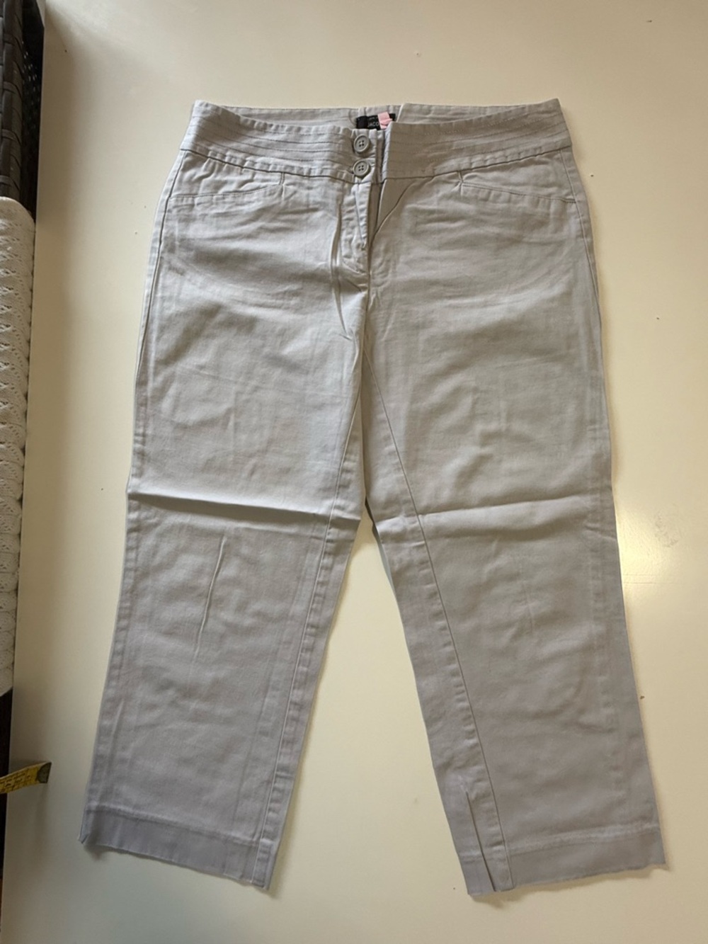 Jacob Light Grey Capri Chino Pants | Quiet Luxury Minimal - Picture 2 of 8